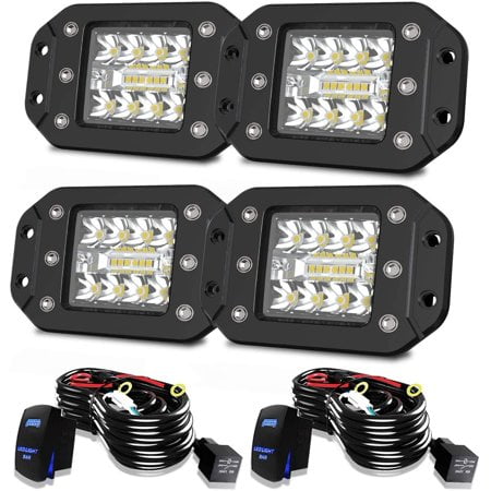 4x 4/" LED Work Light Offroad Pods Cube Lights Driving Fog Lamps Trucks ATV SUV